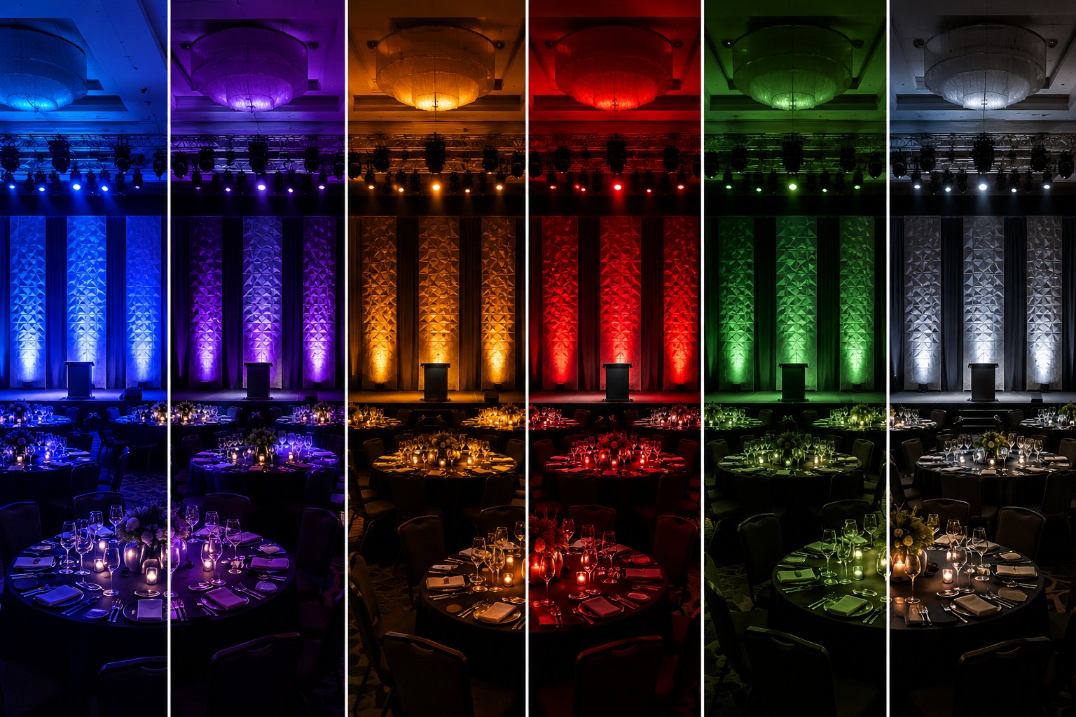 color lighting options for your next event